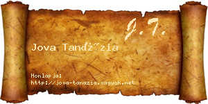 Jova Tanázia névjegykártya